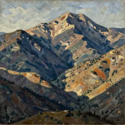 lakeside mountains, by georges braque