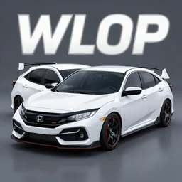 A White Honda civic 2017 Hatchback Sports, made by Stanley Artgerm Lau, WLOP, Rossdraws, ArtStation, CGSociety, concept art, cgsociety, octane render, trending on artstation, artstationHD, artstationHQ, unreal engine, 4k, 8k,