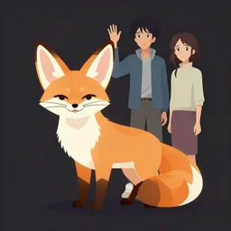 fennec fox, clean cel shaded vector art. shutterstock. behance hd by lois van baarle, artgerm, helen huang, by makoto shinkai and ilya kuvshinov, rossdraws, illustration, foolish silly