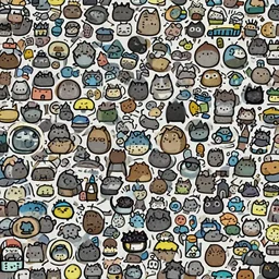 artwork in the style of katamari damacy