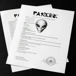 black and white top secret cia documents about aliens, detailed, hd, sharp focus