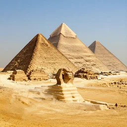 a futuristic civilization preserves the ancient egyptian pyramids of giza