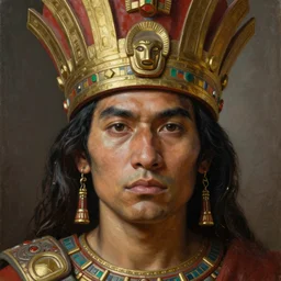 portrait of the aztec warrior - priest, detailed realism face in painting, detailed beautiful portrait, oil painting masterpiece, 8 k resolution, smooth, sharp focus, trending on artstation, by rembrandt