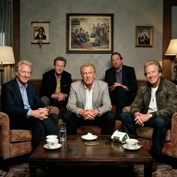 alan watts, george carlin, bill hicks, and bill burr in the same room