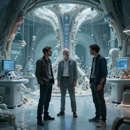 melting cybernetic hall in a futuristic organic lab, ross tran, ismail inceoglu, sylvain sarrailh