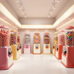 the inside of an impressive award - winning candy shop themed escape room with lots of candy, candy machines and a funny man. on the wall is a portrait of a zebra. hyper - realistic, realistic color 3 d render