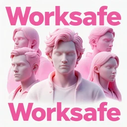 worksafe. movie poster. insanely detailed. by wlop, ilya kuvshinov, krenz cushart, greg rutkowski, pixiv. zbrush sculpt, octane, maya, houdini, vfx. pink, white and black, gorgeous young cg gentle girlish feminine sissy boy with long hair, ponytail hairstyle, wearing hairbow, frills, silk dress, friendly smiling, in luxury advertisement. cinematic dramatic atmosphere, sharp focus, volumetric lighting