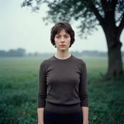 a portrait of a character in a scenic environment by Diane Arbus