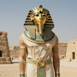 graham hancock as egyptian god puppet, hyperreal