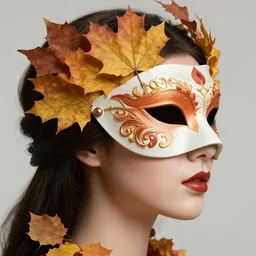 3 d goddess close - up profile portrait of a beautiful intricately detailed autumn mask, fall leaves, thistles, phoenix, dried plants, foxes, wind, creature, artwork by tooth wu and wlop and beeple and greg rutkowski