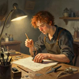a tinkerers workshop by greg rutkowski