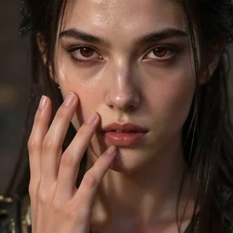 epic masterpiece ignorance, drama, sweaty skin, hyperrealistic, octane render, cinematic, beautiful face and flawless skin, perfect hands, 5 fingers,  ruby by Edgar Maxence and Ross Tran and Michael Whelan, Legends of Runeterra