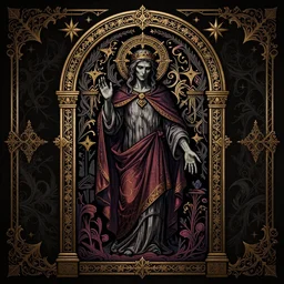 sinister bleak gothic decay orthodox christian undead saint icon, in style of Midjourney, stylized, detailed and intricate, elegant, ornate, horror, elite, ominous, haunting, beautiful digital painting, cinematic, cgsociety, Jama Jurabaev, H.R. Giger, Zdizslaw Beksinski, James jean, Noah Bradley, Darius Zawadzki, vivid colors and vibrant outlines