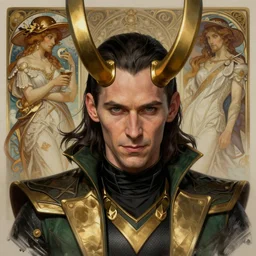 portrait of loki, marvel, intricate, highly detailed, ray tracing, digital painting, artstation, concept art, smooth, sharp focus, illustration, art by artgerm and greg rutkowski and alphonse mucha, 8 k