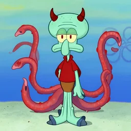 daredevil painted by squidward tentacles