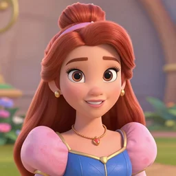 portrait of a disney princess, pixar style , beautiful , cute , 4k , HD