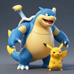 game screenshot of the pokemon blastoise, ubisoft, capcom octane render blender cgsociety, detective pikachu style, paleoartist