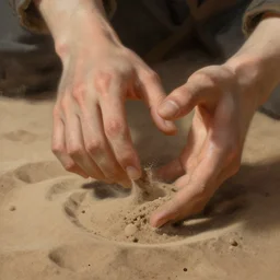 mage controling sand with his hands, intricate, elegant, highly detailed, digital painting, artstation, concept art, smooth, sharp focus, illustration, bouguereau