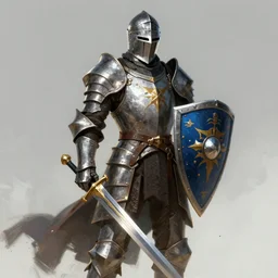 fantasy knight, digital art, wallpaper, sword, fantasy, armor, man, knight, artwork, shield, warrior, fantasy art, knight, desktop wallpaper, weapon, battle, digital painting, trending on artstation