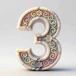 a 3 d render of letter 3 d letter c made from marble, the style of rococo, c letter : 9, calligraphy, intricate details, ancient swirls, pastel colors, colorful, octane render, digital painting, hyperdetails, hand carved, unreal engine, engraving, letter design, type design, featured behance type design, ivory and black marble, dynamic light,
