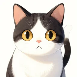 a manga cat, anime, drawn by Junji Ito