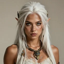 realistic beautiful gorgeous natural cute fantasy badass epic paladin knight tanned skin tribal girl white blonde hair beautiful eyes art drawn full HD 4K highest quality in artstyle by professional artists WLOP, Taejune Kim, JeonSeok Lee, ArtGerm, Ross draws, Zeronis, Chengwei Pan on Artstation