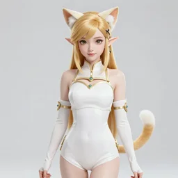 Zelda dressed in a neko costume