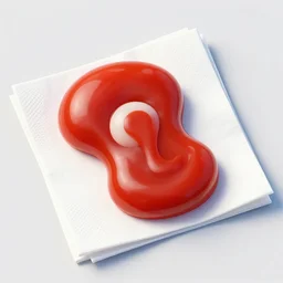 super mario, ketchup on a napkin