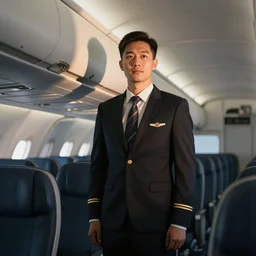 photo of a male flight attendant