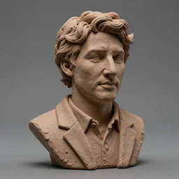 justin trudeau made out of polymer clay detailed sculpture trending on artstation