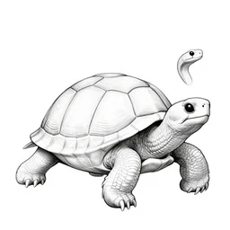 a full - body turtle with turtle shell + snake head, wisdom, good and evil, white ink + magical + symmetrical + detailed intricate + heraldic design + atmosphere ， by peter mohrbacher and kentaro miura + high details, in the style of jean delville, artstation, 8 k, tarmo juhola, ivan laliashvili, james gurney, moebius, roger dean, wlop, victo ngai, 4 k, cinematic
