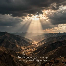 never gonna give you up never gonna day goodbye