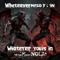 whatever mess you're in, the demons you've been fighting