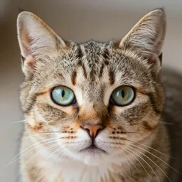 photo of cat with many eyes, beautiful