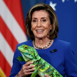 Nancy Pelosi as a lizard