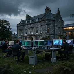 aberystwyth university computer science and robotics department, unreal engine, trending on artstation, moody