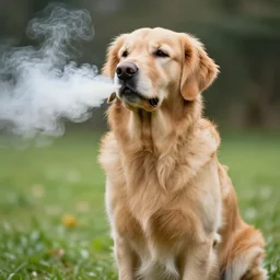 golden retriever vaping