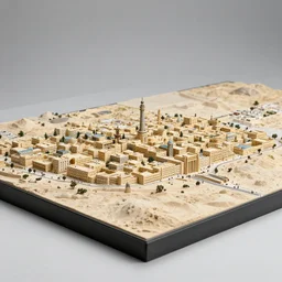 scale model of the city of damascus during the 1 2 th century