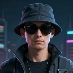 cyperpunk shark man in black sunglasses and a bucket hat, portrait blender cinema 4 d hideaki anno new media art stanley rene lau beeple james jean marc simonetti highly detailed digital painting artstation 4 k render 1 0 4 0 x 1 0 4 0