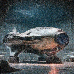 a huge futuristic spacecraft in a hangar, cinematic lighting, low angle, tiny people standing near the spacecraft, concept art