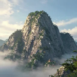 A mountain, in the style of Avatar: The Last Airbender