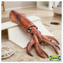 giant squid assembling ikea furniture