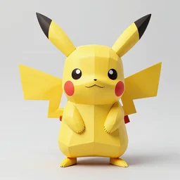 Pikachu Sculpture made out of construction paper
