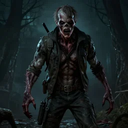 Resident Evil concept zombie art, highly detailed, horror, scary, terrifying, horrific, nighttime, dimly lit, creepy hd 4k