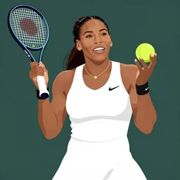 serena williams, clean cel shaded vector art. shutterstock. behance hd by lois van baarle, artgerm, helen huang, by makoto shinkai and ilya kuvshinov, rossdraws, illustration.