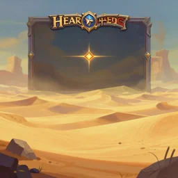 desert, in concept art of main menu loading screen background. for russian mmorpg by katauri, artstation, behance, style of hearthstone