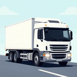 stockphoto vector illustration of the future of cargo trucks
