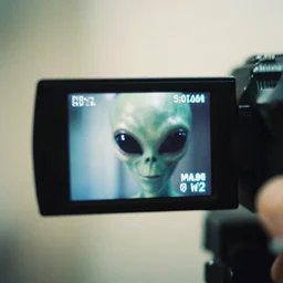 alien caught on camera, cam, film grain