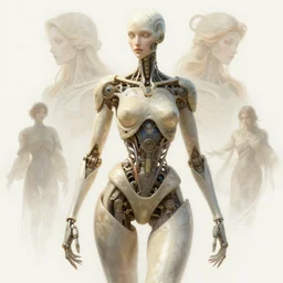 organic automaton, diffuse lighting, fantasy, intricate, elegant, highly detailed, lifelike, photorealistic, digital painting, artstation, illustration, concept art, smooth, sharp focus, art by john collier and albert aublet and krenz cushart and artem demura and alphonse mucha