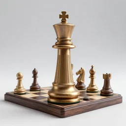 a art deco piece of chess,3d render